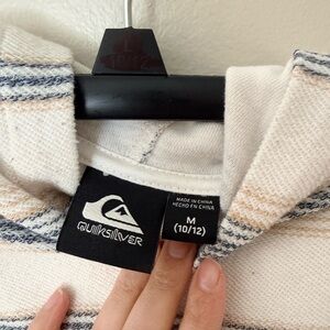 Quiksilver Beige and Blue sweater with hood